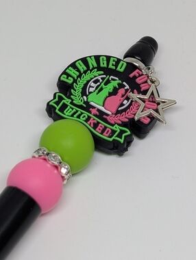 Handmade Wicked Beaded Silicone Focal Bead Pen